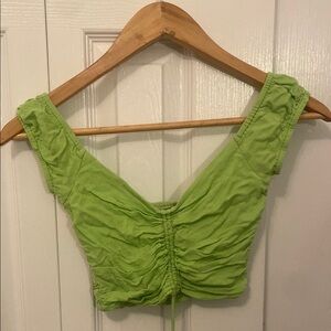 Green Ruched Princess Polly Top